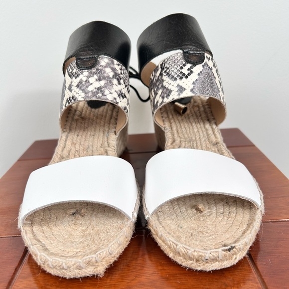 Romena Spain strappy wedges, 40, faux leather, lace back Summer Euro Beach Chic - Picture 2 of 9